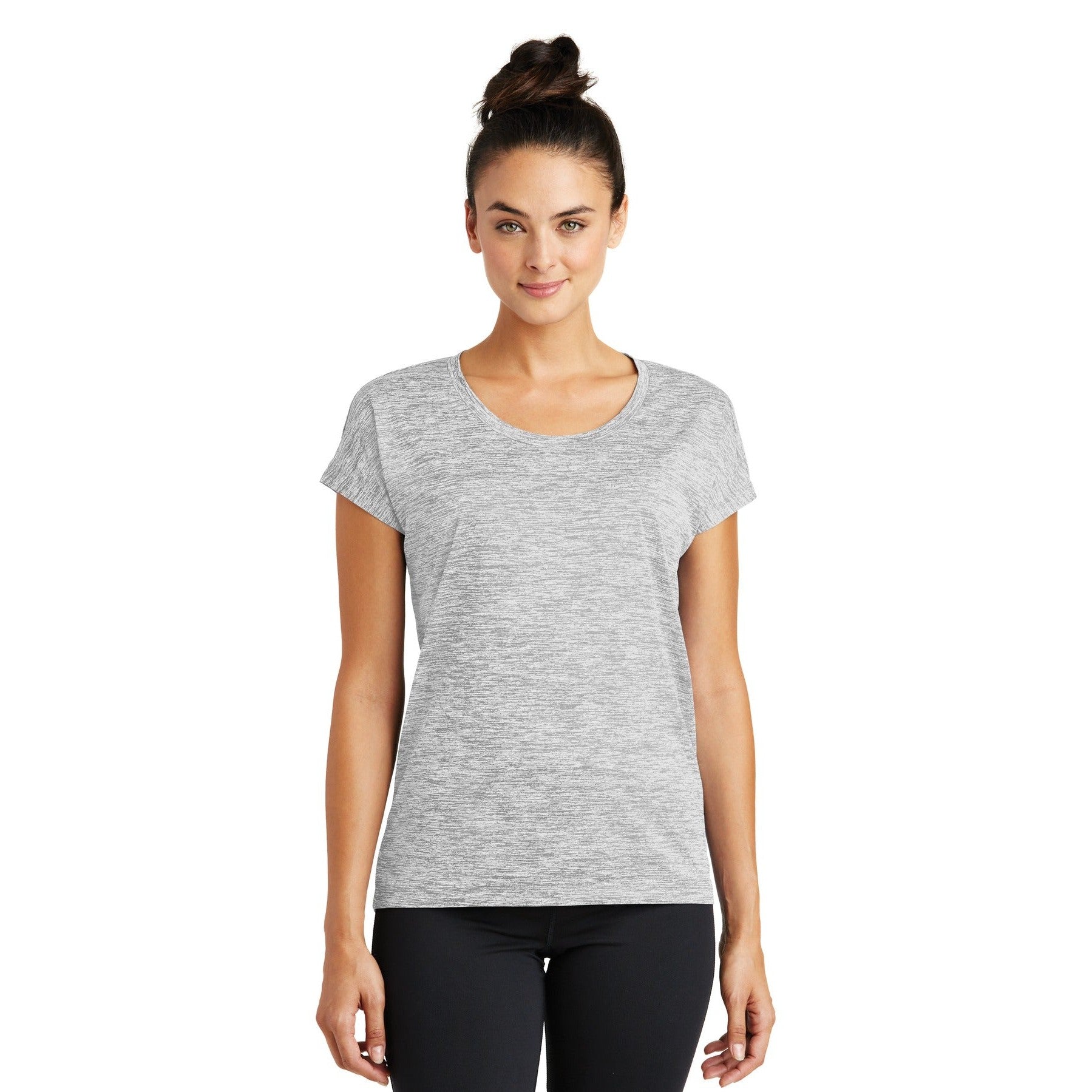 Sport-Tek-Sport-Tek® Women's PosiCharge® Electric Heather Sporty Tee. LST390-MedTech-8